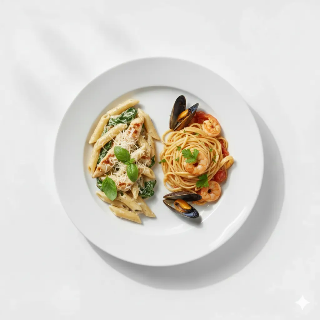 Chicken Pasta & Seafood Pasta